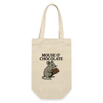 Mouse o'Chocolate Pun Mouse Chocolate - Gift Bag for Bottles - nature - Front