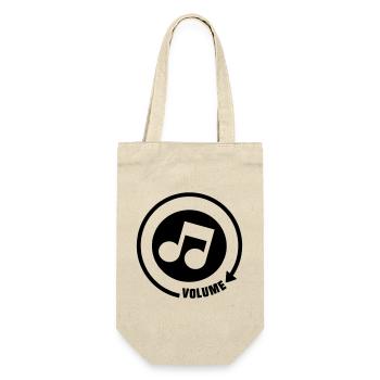 Volume_knop Musikton - Geschenkbeutel für Flaschen - Natur - Vorne