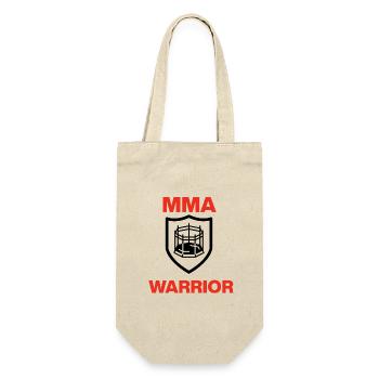 MMA Warrior, Cage Ready, Fight, Oktagon, Kampf - Geschenkbeutel für Flaschen - Natur - Vorne