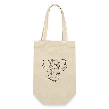 Guardian Angel with Heart Illustration - Gift Bag for Bottles - nature - Front