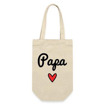 DAD. FATHER'S DAY. HAPPY FATHER'S DAY. HAPPY BIRTHDAY. - Gift Bag for Bottles - nature - Front