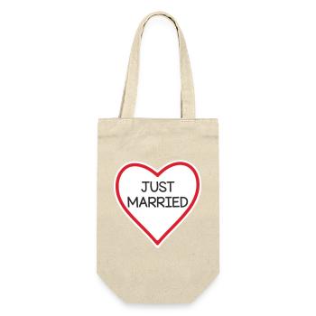 Bannière du Cœur Fraîchement Mariée - Sac à bouteille - nature - Devant
