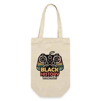 Black History Month Gaming-Controller Retro - Geschenkbeutel für Flaschen - Natur - Vorne