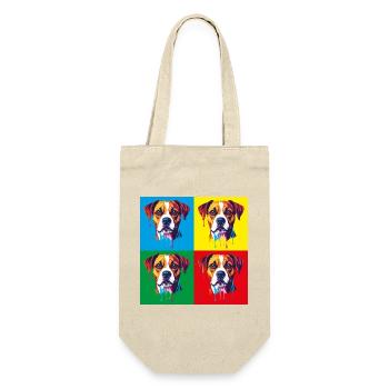 Chien Pop Art Quatre Couleurs - Sac à bouteille - nature - Devant