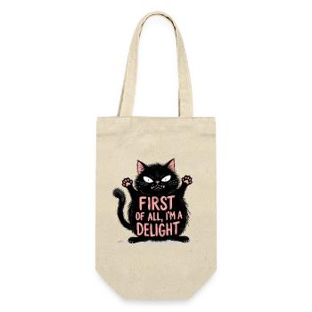 First of All I'm a Delight  - Gift Bag for Bottles - nature - Front