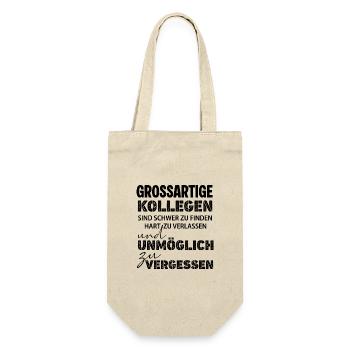 Großartige Kollegen schwer zu finden Job Abschied - Geschenkbeutel für Flaschen - Natur - Vorne