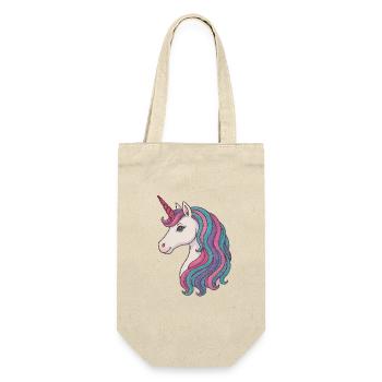 Pastel Unicorn Mane Delight - Gift Bag for Bottles - nature - Front