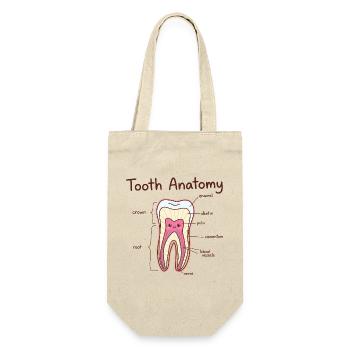 Tooth Anatomy Dental Assistant Dentist - Gift Bag for Bottles - nature - Front