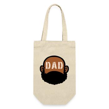 DAD BEARD - Geschenkbeutel für Flaschen - Natur - Vorne