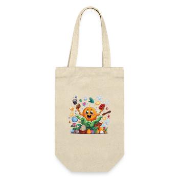 Cheerful orange in the herb garden - Gift Bag for Bottles - nature - Front