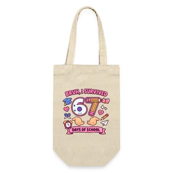 Bruh I survived 67 days of school - Gift Bag for Bottles - nature - Front