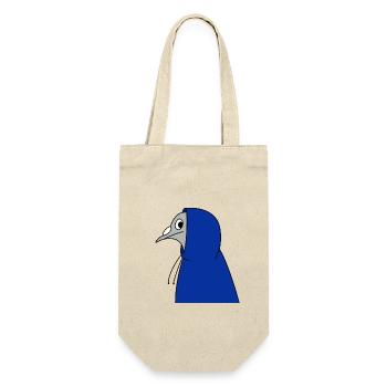 Pigeon in a Hoodie – Urban Minimal Illustration - Gift Bag for Bottles - nature - Front