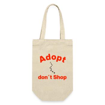 ADOPT, DON'T BUY, PAW WAY! STATEMENT - Gift Bag for Bottles - nature - Front