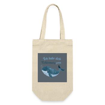 I Love You Walsinnig Poster - Gift Bag for Bottles - nature - Front