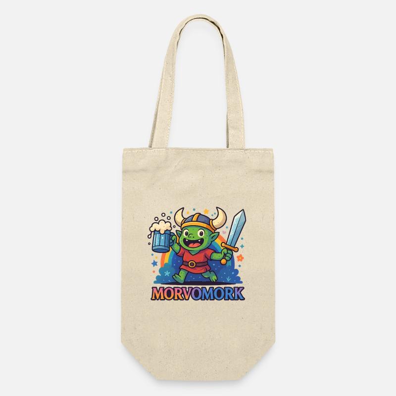 Goblin Viking Spaßheld - Geschenkbeutel für Flaschen - Natur