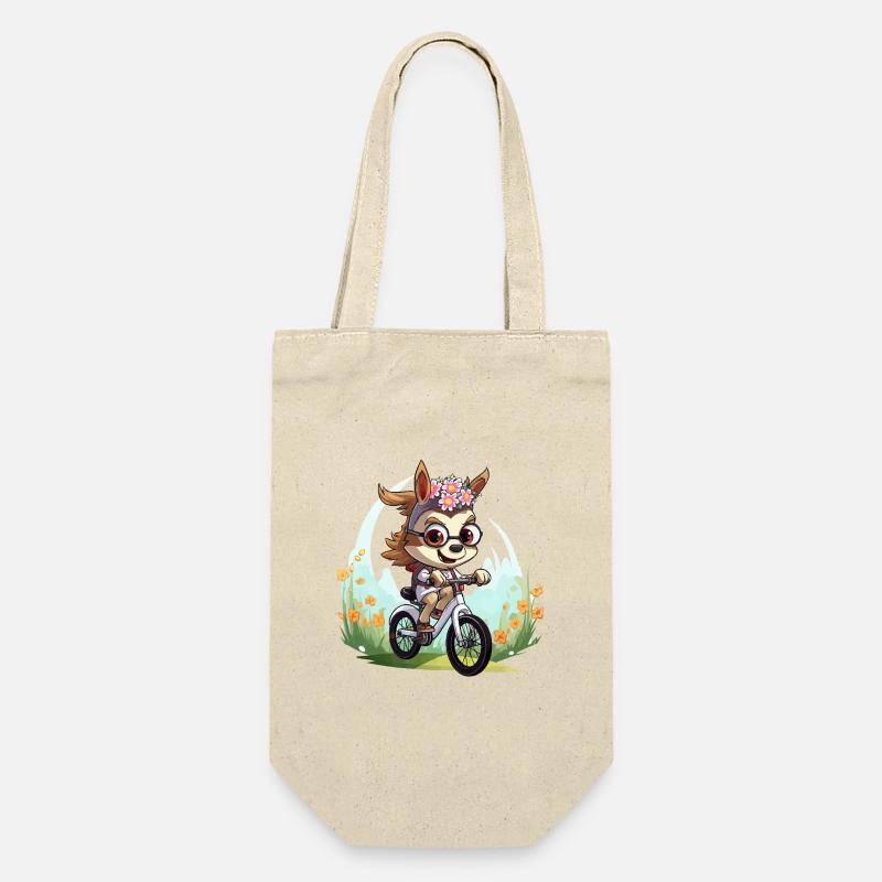Cerf en couronne florale à vélo - Sac à bouteille - nature