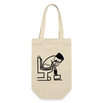 Humour d’homme drôle sur les toilettes - Sac à bouteille - nature - Devant