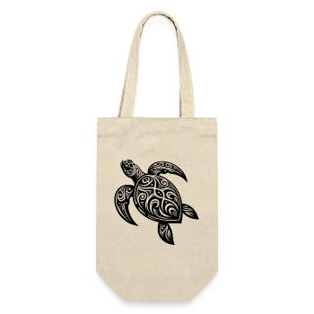 Tribal Turtle Mystical Nature and Geometry - Gift Bag for Bottles - nature - Front
