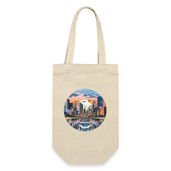Sunset over the skyline - Gift Bag for Bottles - nature - Front