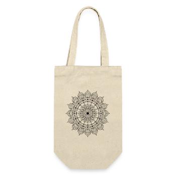 Mandala - Geschenkbeutel für Flaschen - Natur - Vorne
