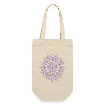 Mandala - Geschenkbeutel für Flaschen - Natur - Vorne