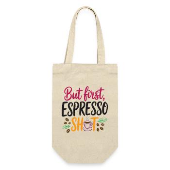 Mais le premier shot d’espresso - Sac à bouteille - nature - Devant