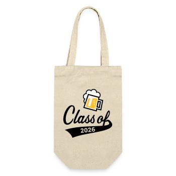 Class Of 2026 (Abschlussklasse / Bier / 3C POS) - Geschenkbeutel für Flaschen - Natur - Vorne