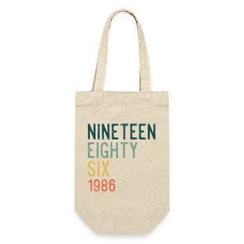 Nineteen Eighty-Six Retro - Gift Bag for Bottles - nature - Front