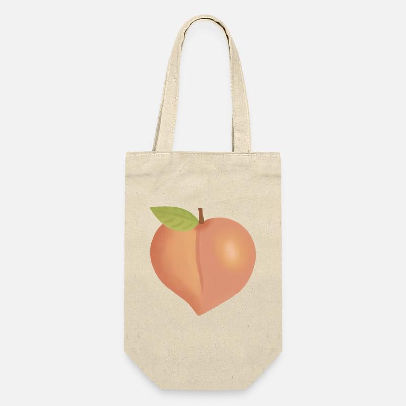 Peach with Leaf - Gift Bag for Bottles - nature