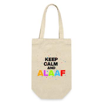 KEEP CALM AND ALAF! SHROVE MONDAY AND CARNIVAL BLACK - Gift Bag for Bottles - nature - Front
