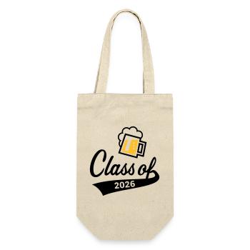 Class Of 2026 (Abschlussklasse / Bier / 2C POS) - Geschenkbeutel für Flaschen - Natur - Vorne