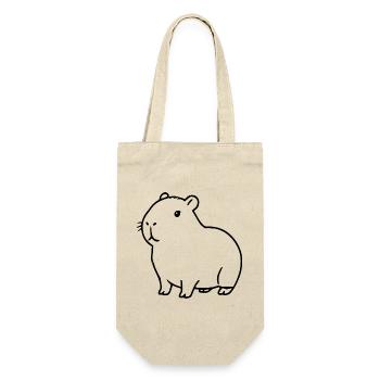 Capybara capybara noir - Sac à bouteille - nature - Devant