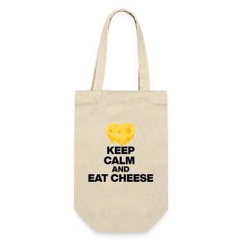 RESTE CALME ET MANGE DU FROMAGE, UN CADEAU 🧀 DE JUNKIE AU FROMAGE - Sac à bouteille - nature - Devant