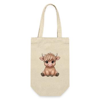 Bébé vache avec poney en poney - Sac à bouteille - nature - Devant