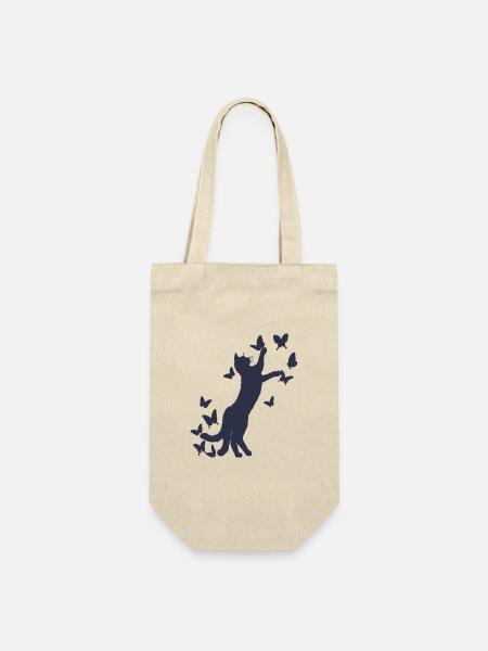Nekomata Yokai Silhouette – Japanische Mythologie  - Geschenkbeutel für Flaschen - Natur