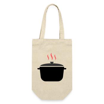 Cooking Pot Steam Cooking - Gift Bag for Bottles - nature - Front