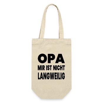 Opa - Geschenkbeutel für Flaschen - Natur - Vorne
