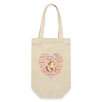 Cœur de Maman de Chèvre – Chèvre cadeau pour la fête des mères - Sac à bouteille - nature - Devant