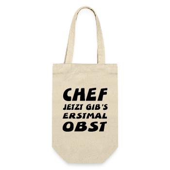 Chef - Geschenkbeutel für Flaschen - Natur - Vorne