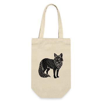 Fuchs - Geschenkbeutel für Flaschen - Natur - Vorne