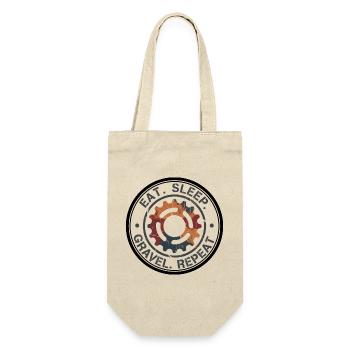Badge Manger Dormir Gravel Répéter Vintage Gear - Sac à bouteille - nature - Devant