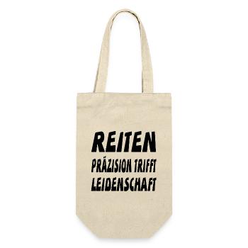 Reiten - Geschenkbeutel für Flaschen - Natur - Vorne