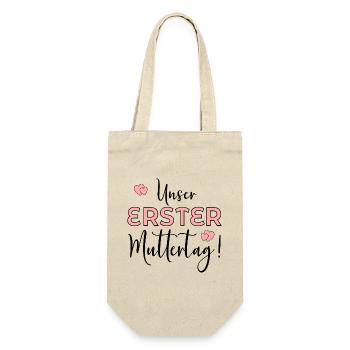 ERSTER MUTTERTAG BABY MAMA - Geschenkbeutel für Flaschen - Natur - Vorne