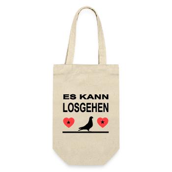 Tauben - Geschenkbeutel für Flaschen - Natur - Vorne