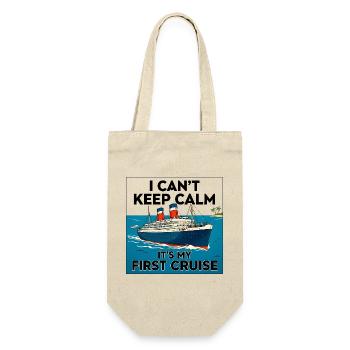 I can't stay calm, it's my first K - Gift Bag for Bottles - nature - Front
