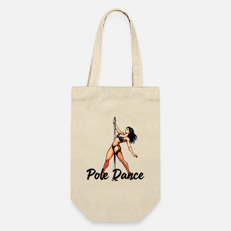 Pole Dance Silhouette – Elegant Pin-Up Art - Gift Bag for Bottles - nature