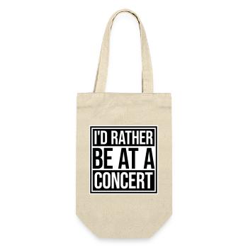 I'd Rather Be At A Concert Lustig Musik Konzert - Gift Bag for Bottles - nature - Front