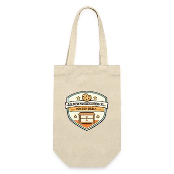 40er Snackversteck Badge - Geschenkbeutel für Flaschen - Natur - Vorne