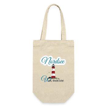 Nordsee, Watt, Meer, Leuchtturm - Geschenkbeutel für Flaschen - Natur - Vorne