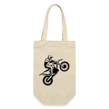 Motocross - Geschenkbeutel für Flaschen - Natur - Vorne